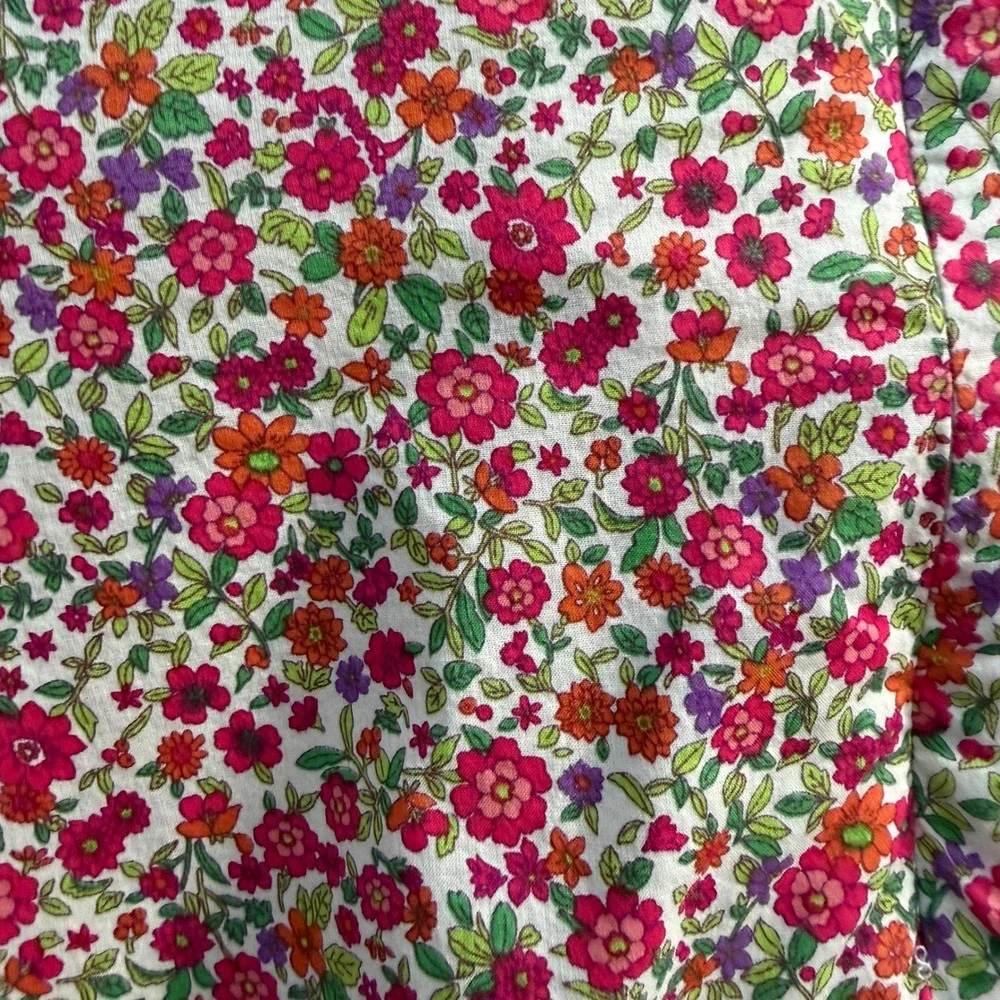 Tuckernuck Pomander Place Kieran Blouse Floral Cotton Zip Top XS